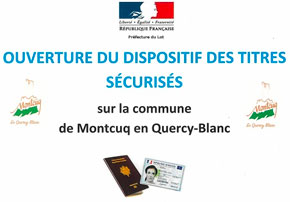 Ouverture des cartes d'identité & des passeports sur Montcuq !